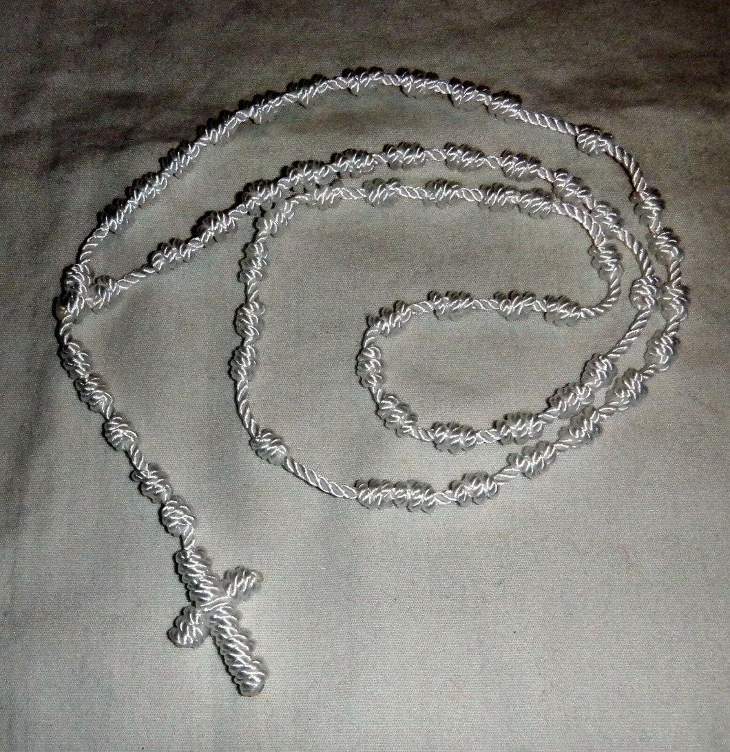 Many Colors Fashion Knot Threaded Rosary Rosario Necklaces W/Cross Handmade NWOT