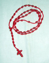 Load image into Gallery viewer, Many Colors Fashion Knot Threaded Rosary Rosario Necklaces W/Cross Handmade NWOT