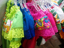 Load image into Gallery viewer, Womens Off-Shoulder Ruffle Top W/Floral Embroidery Folklorico Dance Handmade