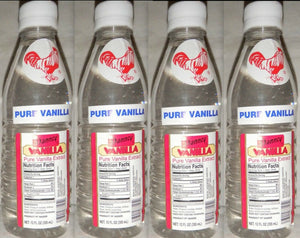 4 X Clear Danncy Pure Mexican Vanilla Extract 12oz Ea Plastic Bottle From Mexico