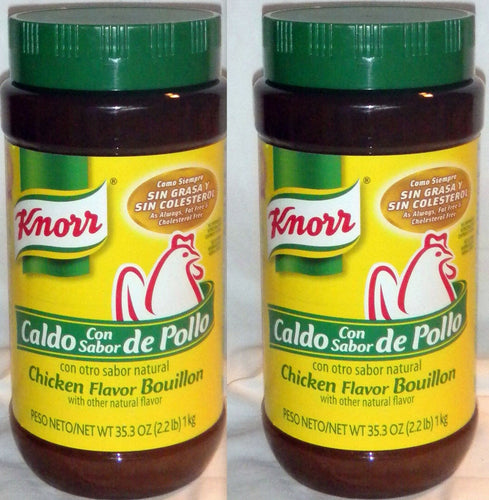2 X  Knorr Caldo De Pollo - Chicken Bouillon 35.3oz/2.2Lb Bottles From Mexico