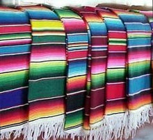 Load image into Gallery viewer, 4X6 Ft. Multi-Colored Zarape Mexican Yoga Blanket Decor Thows From Mexico New