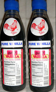 Dark Danncy Pure Mexican Vanilla Extract 12oz Ea 2 Plastic Bottles From Mexico