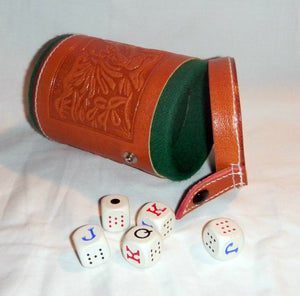 Cubilete Leather Dice Cup Play Casino Traditional Game Handcrafted In Mexico New