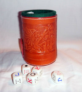 Cubilete Leather Dice Cup Play Casino Traditional Game Handcrafted In Mexico New