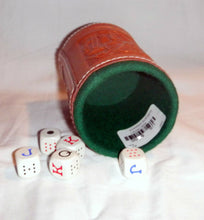 Load image into Gallery viewer, Cubilete Leather Dice Cup Play Casino Traditional Game Handcrafted In Mexico New