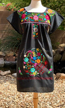 Load image into Gallery viewer, Womens XS-XXXL Mexican Folklorico Tehuacan Puebla Dress Tunic Floral Embroidery