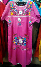 Load image into Gallery viewer, Womens XS-XXXL Mexican Folklorico Tehuacan Puebla Dress Tunic Floral Embroidery