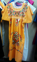 Load image into Gallery viewer, Womens XS-XXXL Mexican Folklorico Tehuacan Puebla Dress Tunic Floral Embroidery
