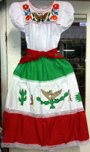 Load image into Gallery viewer, Women's Viva Mexico One Size Fits Most Top &amp; Skirt Set Mexican Folklorico Fiesta