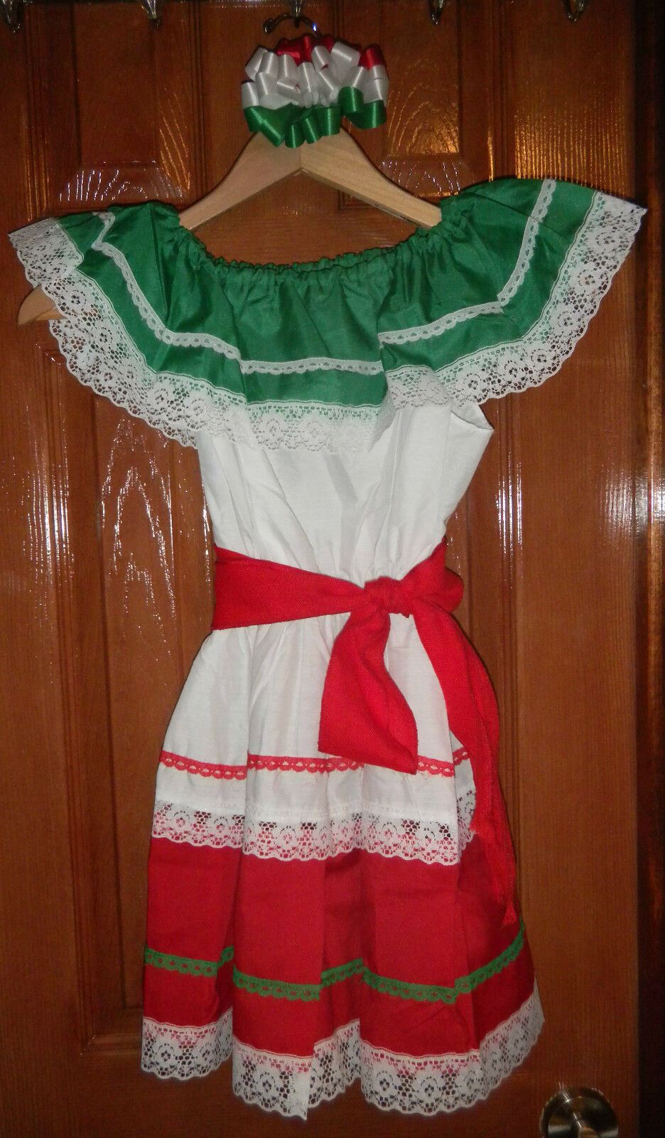 Girls & Toddlers Tri-Color Dresses For Mexico's Folklorico 5 De Mayo F Border Merchant Girls & Toddlers Tri-Color Dresses For Mexico's Folklorico 5 De Mayo F Border Merchant