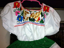 Load image into Gallery viewer, Girls &amp; Toddlers "Viva Mexico" Top &amp; Skirt Set Mexico's Folklorico 5 De Mayo New