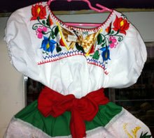 Load image into Gallery viewer, Girls &amp; Toddlers "Viva Mexico" Top &amp; Skirt Set Mexico's Folklorico 5 De Mayo New