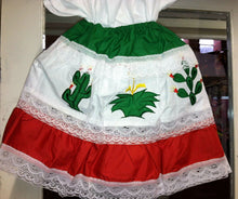 Load image into Gallery viewer, Girls &amp; Toddlers "Viva Mexico" Top &amp; Skirt Set Mexico's Folklorico 5 De Mayo New