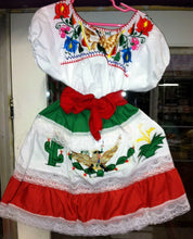 Load image into Gallery viewer, Girls &amp; Toddlers "Viva Mexico" Top &amp; Skirt Set Mexico's Folklorico 5 De Mayo New