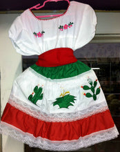 Load image into Gallery viewer, Girls &amp; Toddlers "Viva Mexico" Top &amp; Skirt Set Mexico's Folklorico 5 De Mayo New
