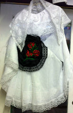 Load image into Gallery viewer, Veracruz Girls XS-XL Folklorico Fiesta Dance Traditional Dress Set White Lace