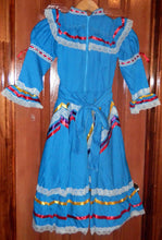Load image into Gallery viewer, Girls Jalisco Dress With Super Wide Skirt Flow For Folklorico Dance Handmade New