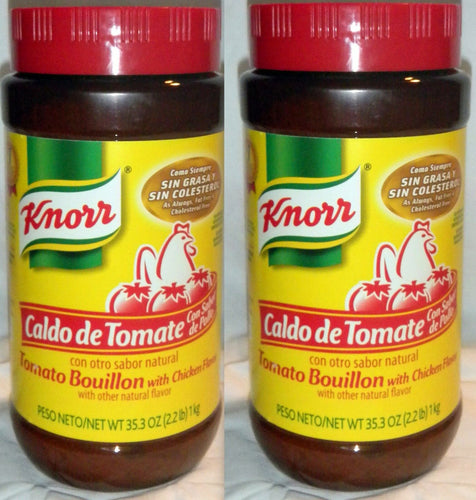 2 X  Knorr Caldo De Tomate - Tomato Bouillon 35.3oz/2.2Lb Bottles From Mexico