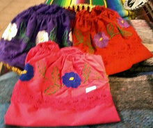 Load image into Gallery viewer, Girls Color Off-Shoulder Ruffle Top W/Floral Embroidery Mexico Folklorico Fiesta