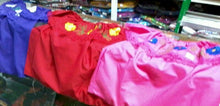 Load image into Gallery viewer, Girls Color Off-Shoulder Ruffle Top W/Floral Embroidery Mexico Folklorico Fiesta