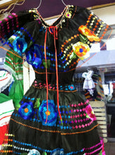 Load image into Gallery viewer, Chiapas Womens Folklorico Traditional Dance Fiesta Dress Set Black or White New