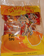 Load image into Gallery viewer, 2 X Miguelito Pulpitas Tipo Chamoy Liquido - Pulp Liquid Mexican Candy 100 Pcs